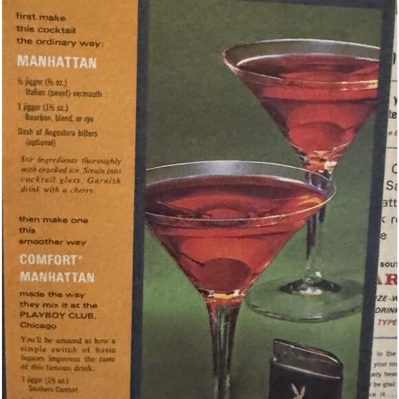 VTG Cocktail Bar Mixology Drink Guides 1976 Happy Hour Southern Comfort Martini - Picture 8 of 8